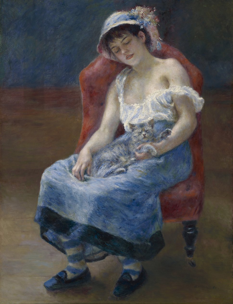 Sovende pige, 1880 af Pierre Auguste Renoir