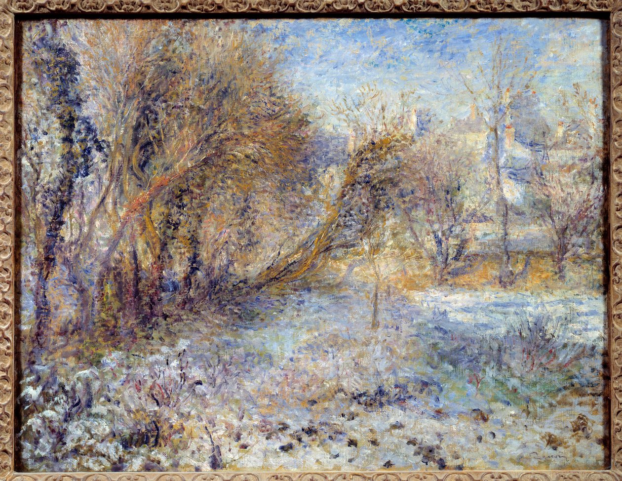 Snelandskabsmaleri af Pierre Auguste Renoir (1841-1919) 1875 Søn. 0,51 X 0,66 m Paris, Musee de l
