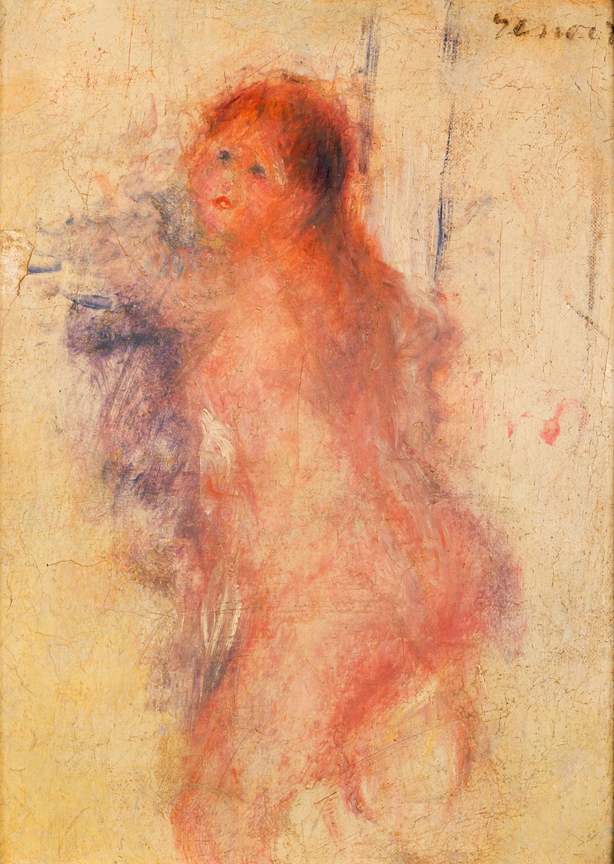 Stående nøgen kvinde af Pierre Auguste Renoir