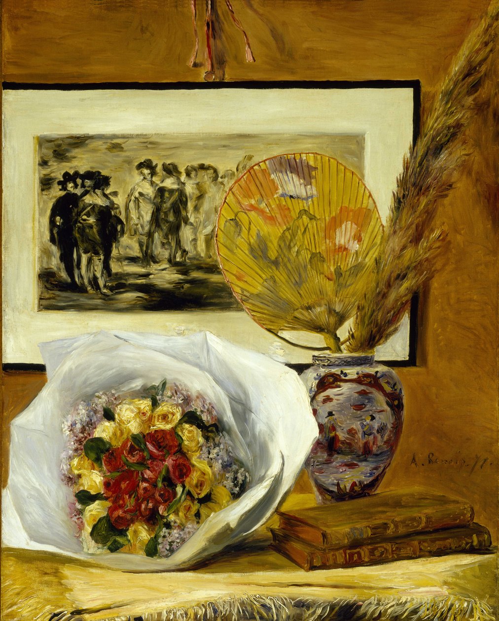 Stilleben med buket, 1871 af Pierre Auguste Renoir