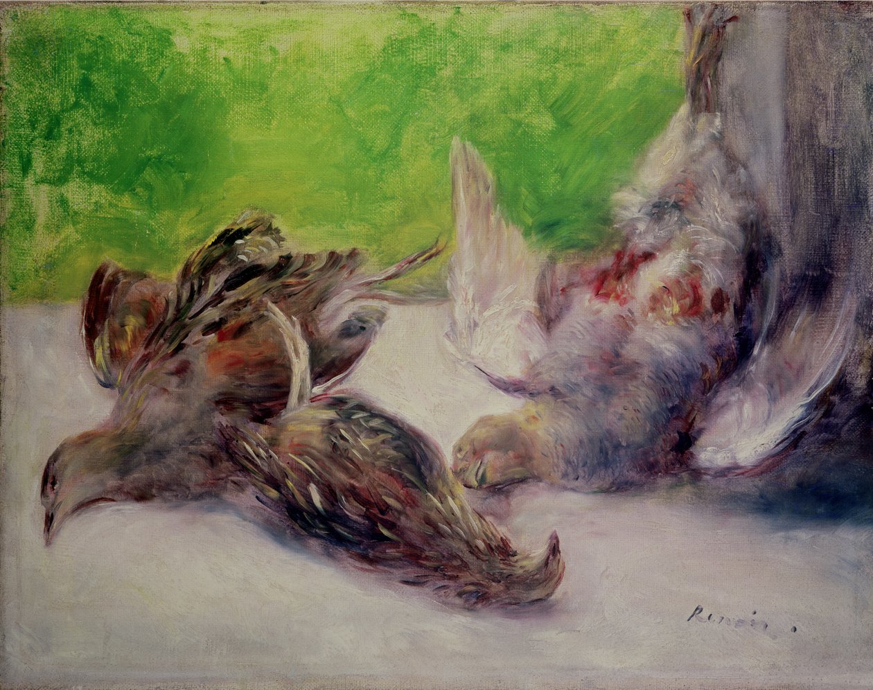 Stilleben med fasaner af Pierre Auguste Renoir