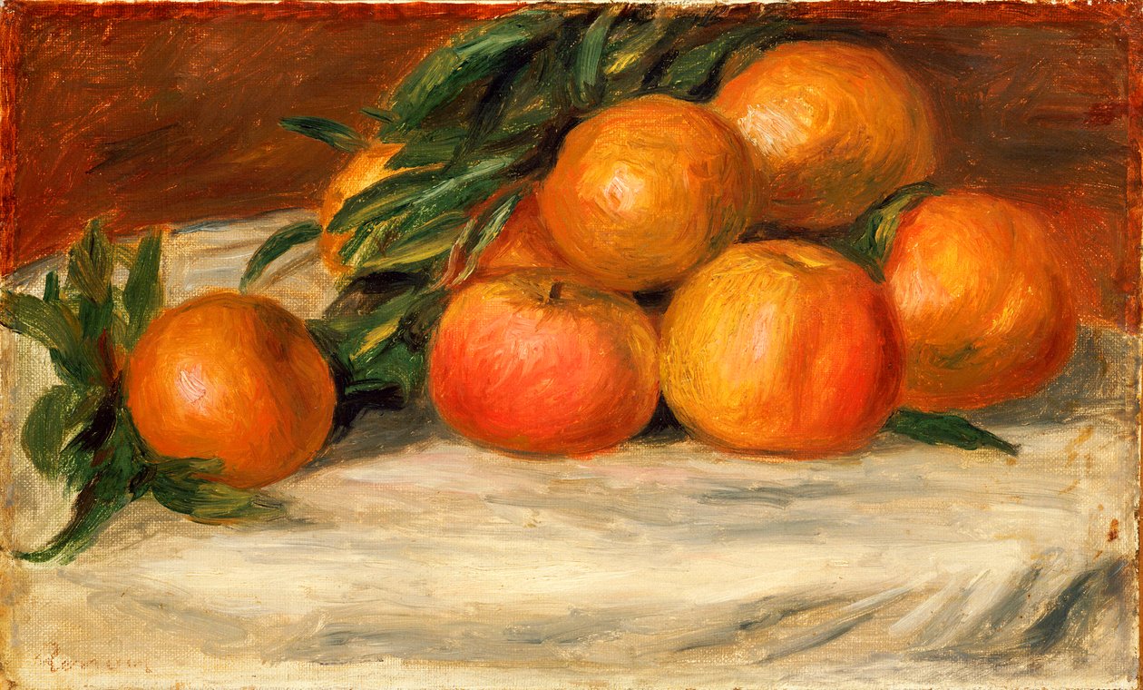 Stilleben med æbler og appelsiner, ca. 1901 af Pierre Auguste Renoir