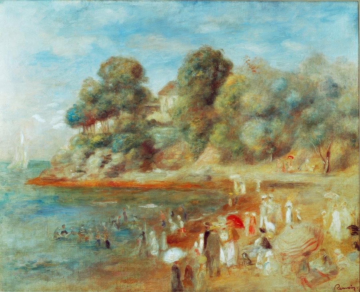 Strand ved Pornic af Pierre Auguste Renoir