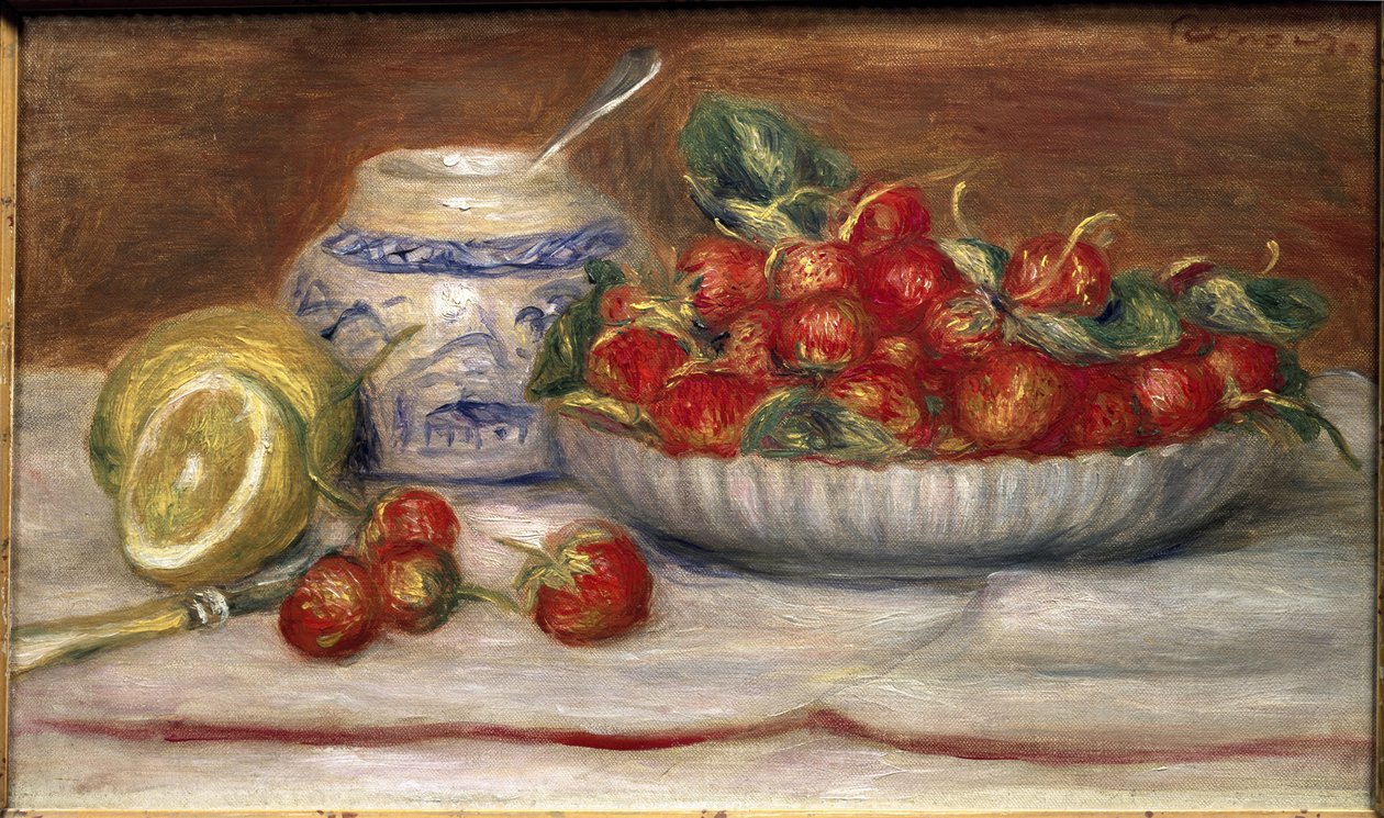 Jordbær (olie på lærred af Pierre Auguste Renoir
