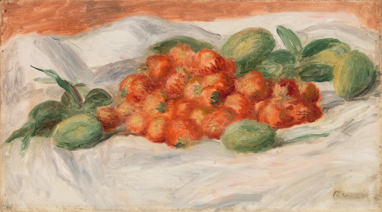 Jordbær og mandler af Pierre Auguste Renoir