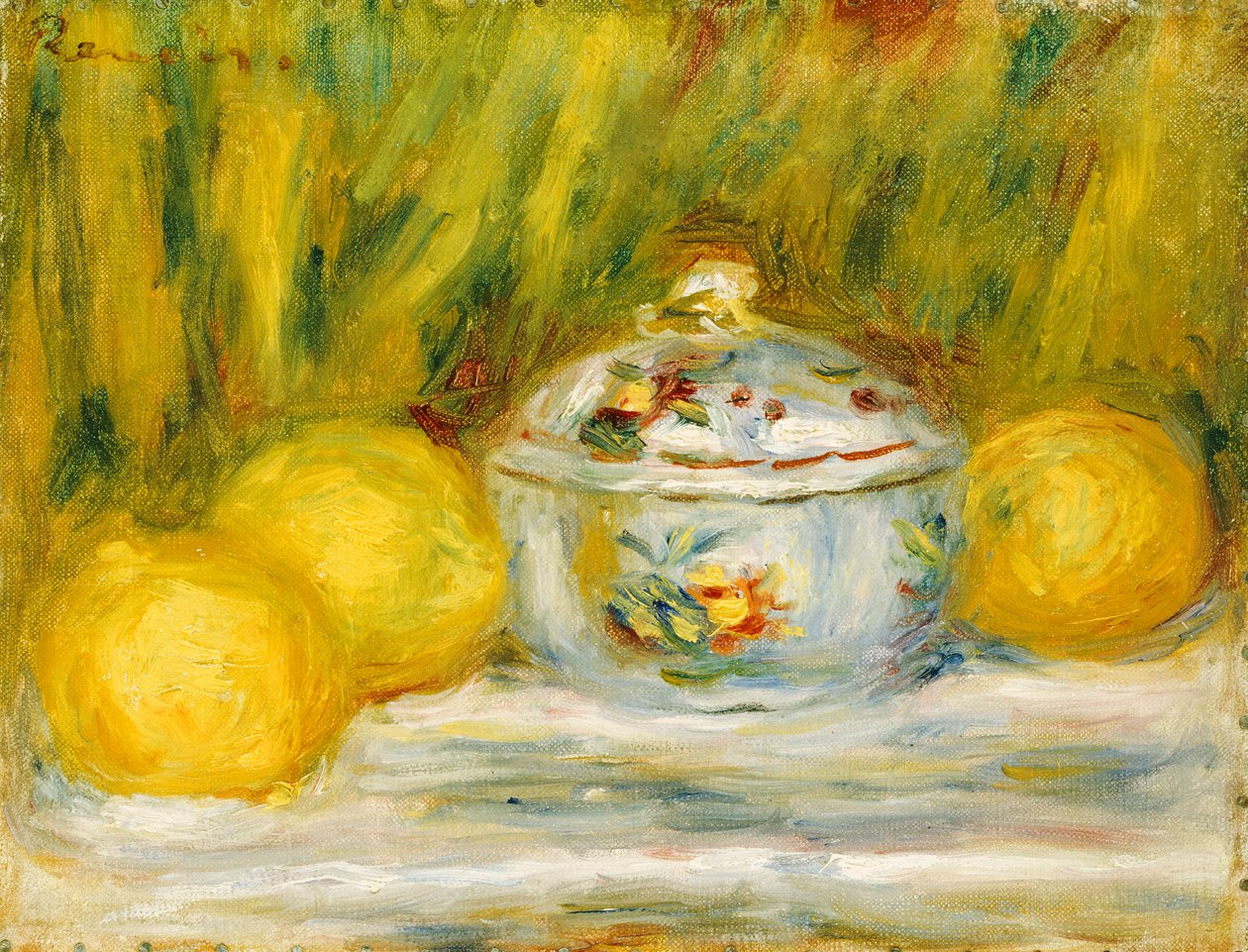 Sukkerskål og citroner, 1915 af Pierre Auguste Renoir