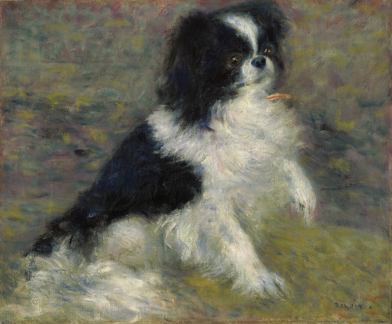 Tama, den japanske hund, ca. 1876 af Pierre Auguste Renoir