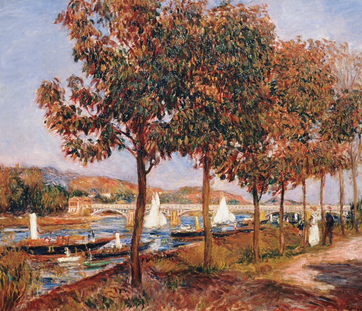 Broen ved Argenteuil af Pierre Auguste Renoir