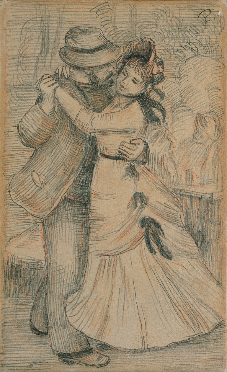 Landsdansen, 1883 af Pierre Auguste Renoir
