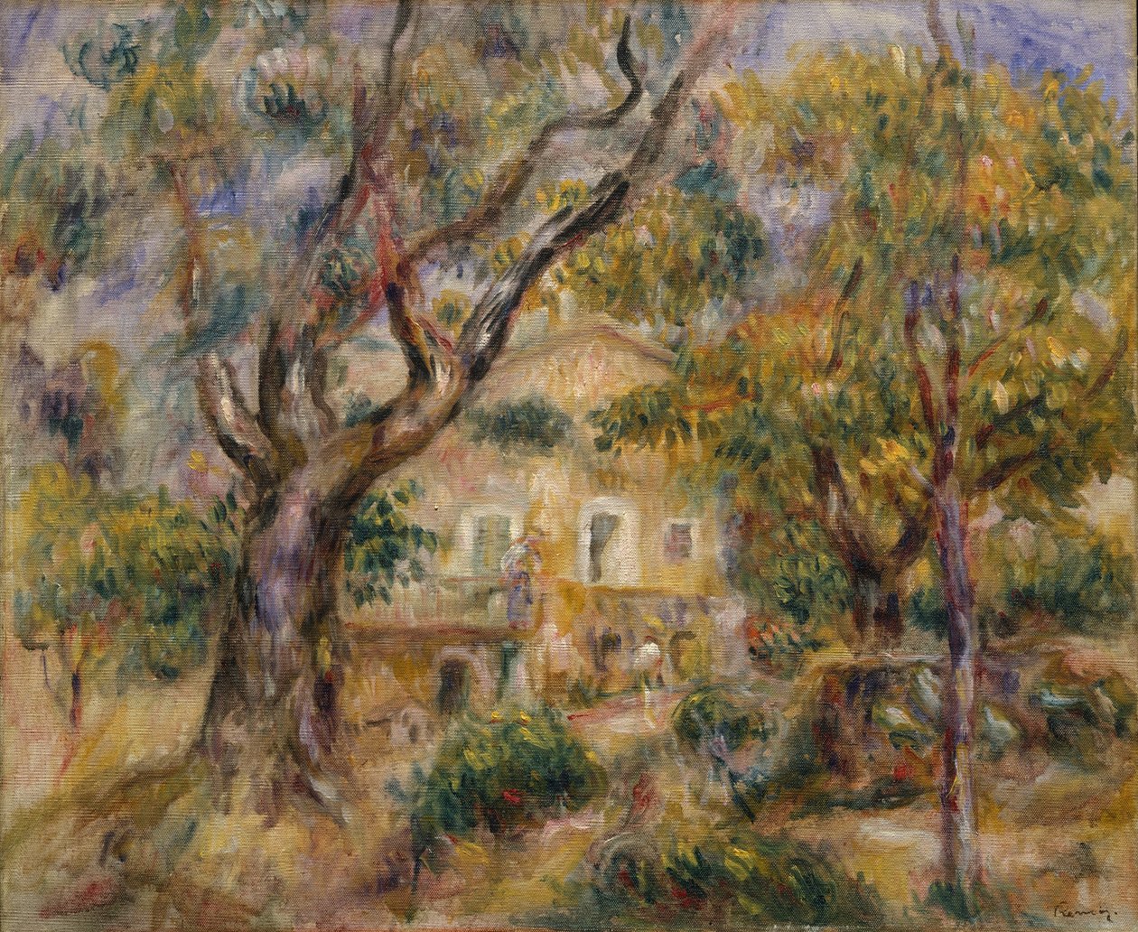 Gården ved Les Collettes, Cagnes, 1908-14. af Pierre Auguste Renoir