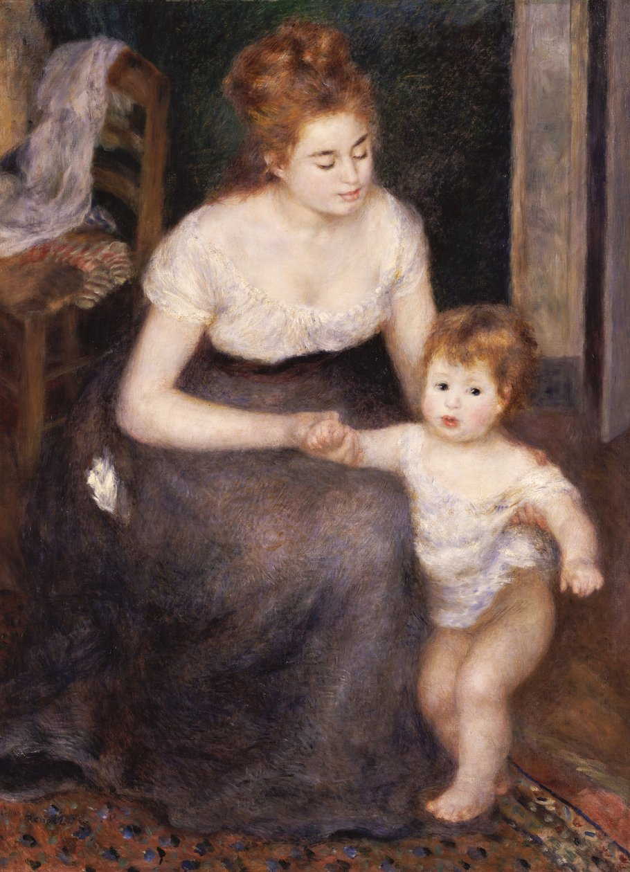 Det første skridt, 1876 af Pierre Auguste Renoir