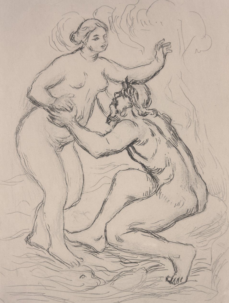 Flod Scamander, ca.1900 (radering) af Pierre Auguste Renoir