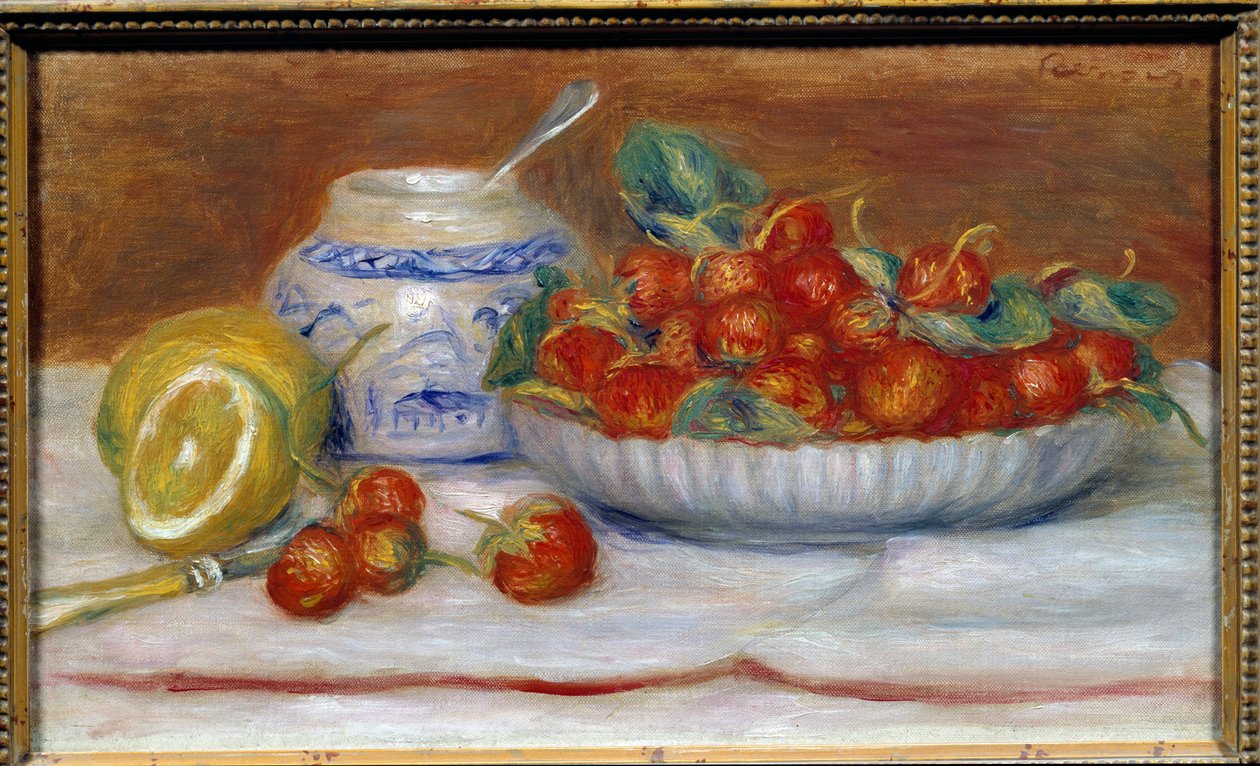 Jordbærmaleriet af Pierre Auguste Renoir (1841-1919) af Pierre Auguste Renoir