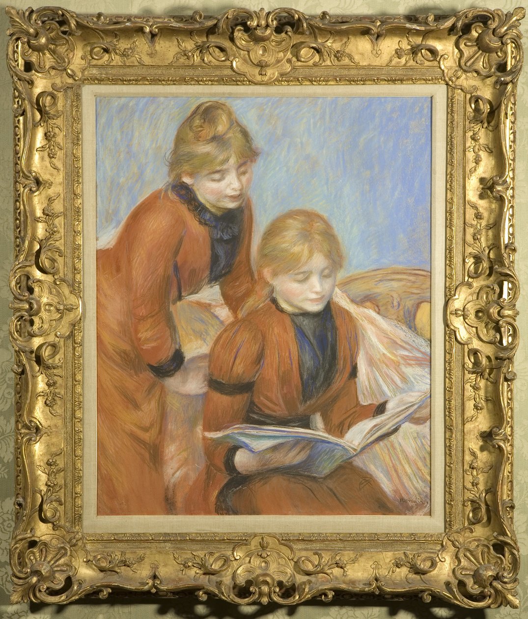 De to søstre, ca. 1889 (pastel på papir) af Pierre Auguste Renoir
