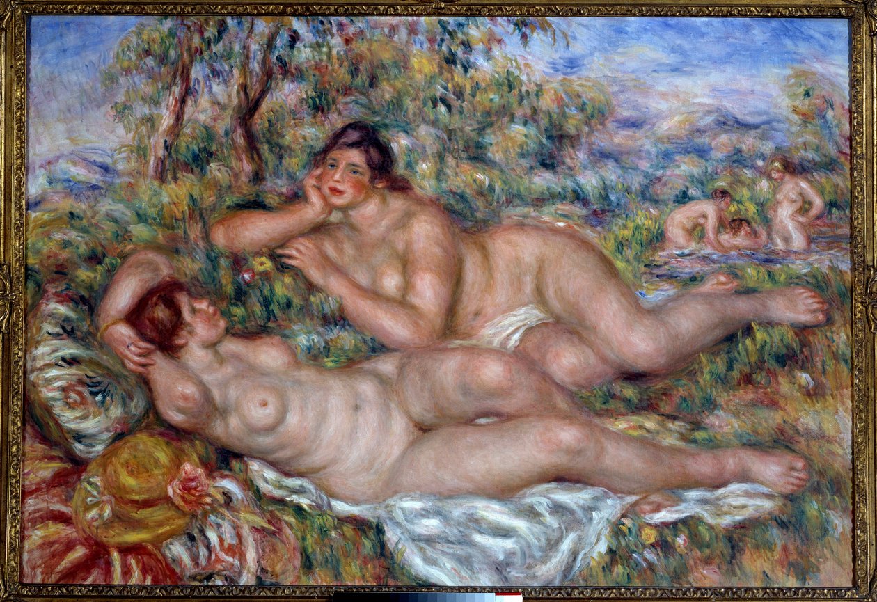 Badegæsterne. Maleri af Pierre Auguste Renoir (1841-1919) af Pierre Auguste Renoir