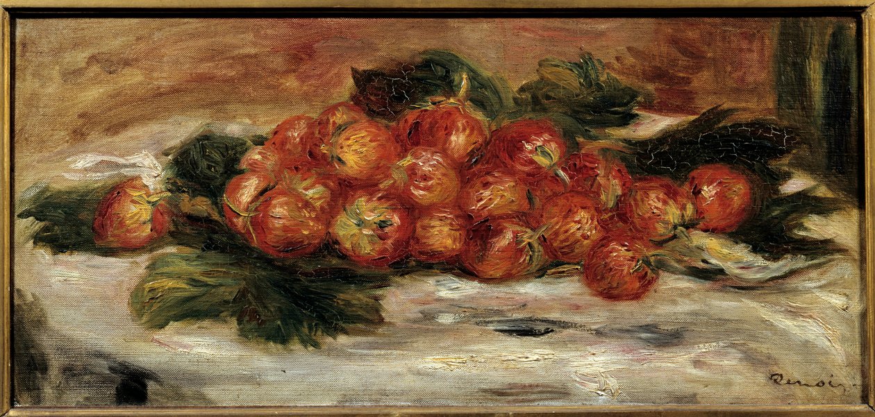 Jordbærrene. Maleri af Pierre Auguste Renoir (1841-1919) af Pierre Auguste Renoir