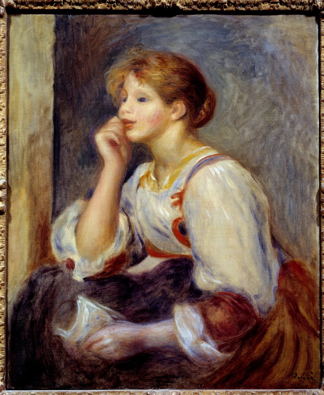 Kvinden har brevet. Maleri af Pierre Auguste Renoir (1841-1919) af Pierre Auguste Renoir