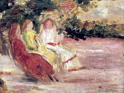 Tre kvinder i parken af Pierre Auguste Renoir