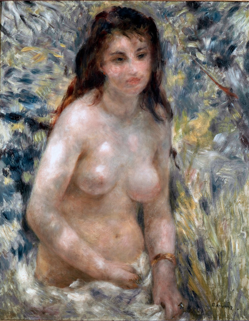 Torso, effekt af sol af Pierre Auguste Renoir