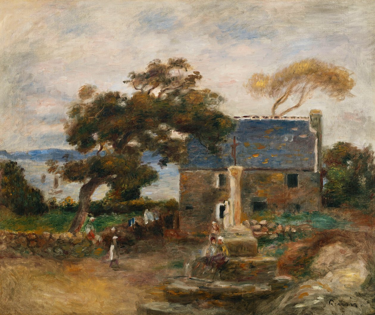 Treboul, nær Douarnenez, Bretagne; Treboul, nær Douarnenez, Bretagne, 1895 af Pierre Auguste Renoir