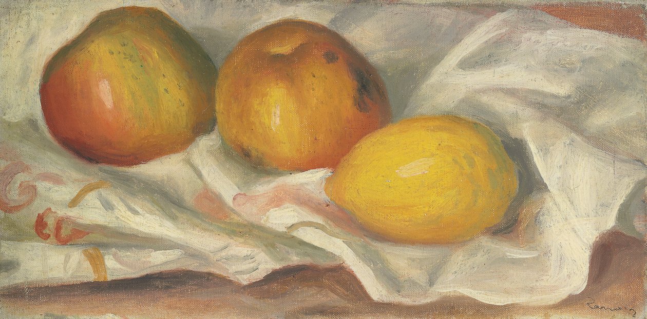 To æbler og en citron af Pierre Auguste Renoir