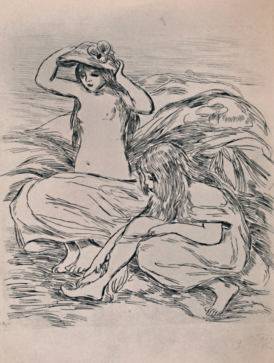 To badende, 1946 af Pierre Auguste Renoir
