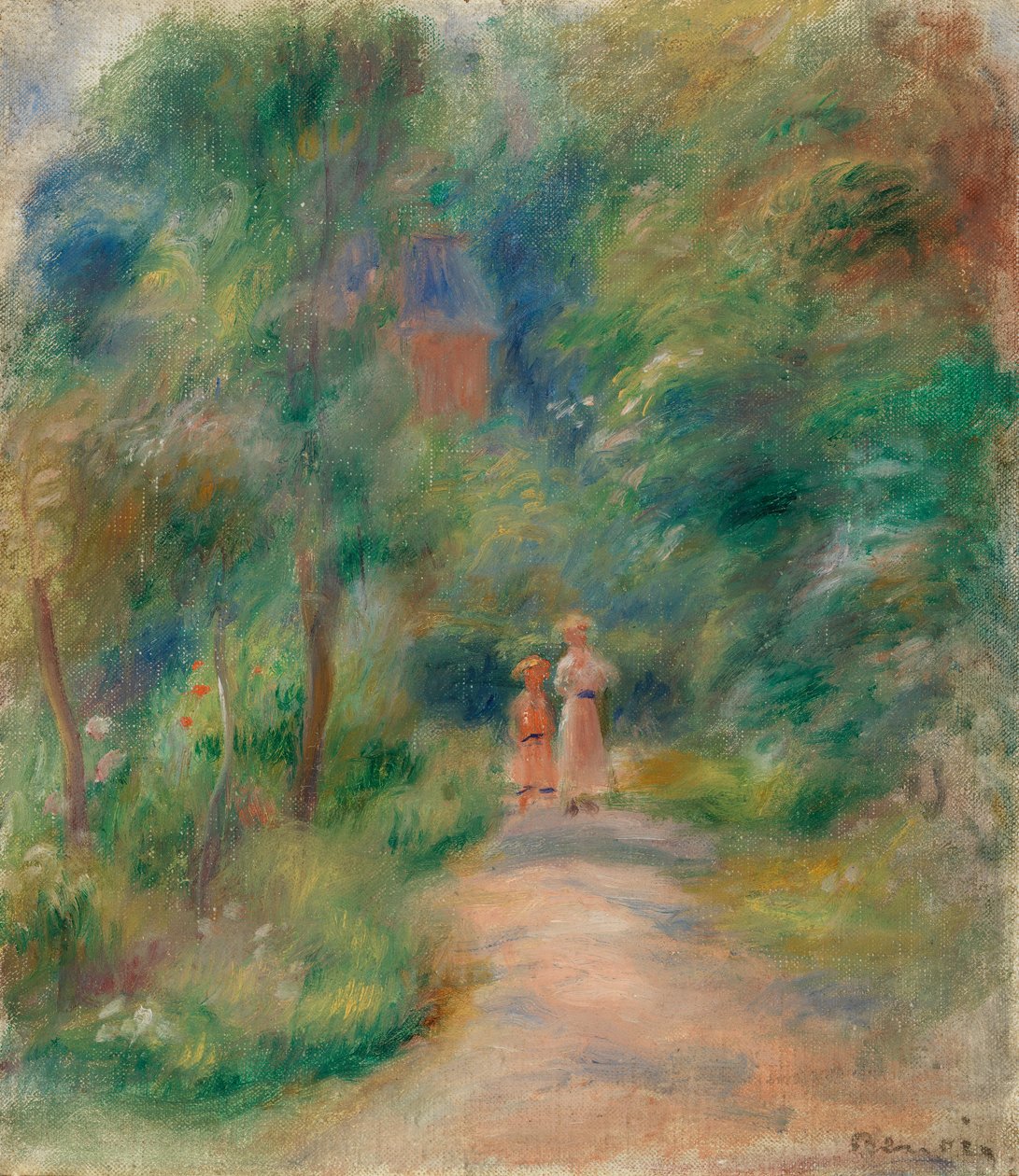 To skikkelser på en sti af Pierre Auguste Renoir