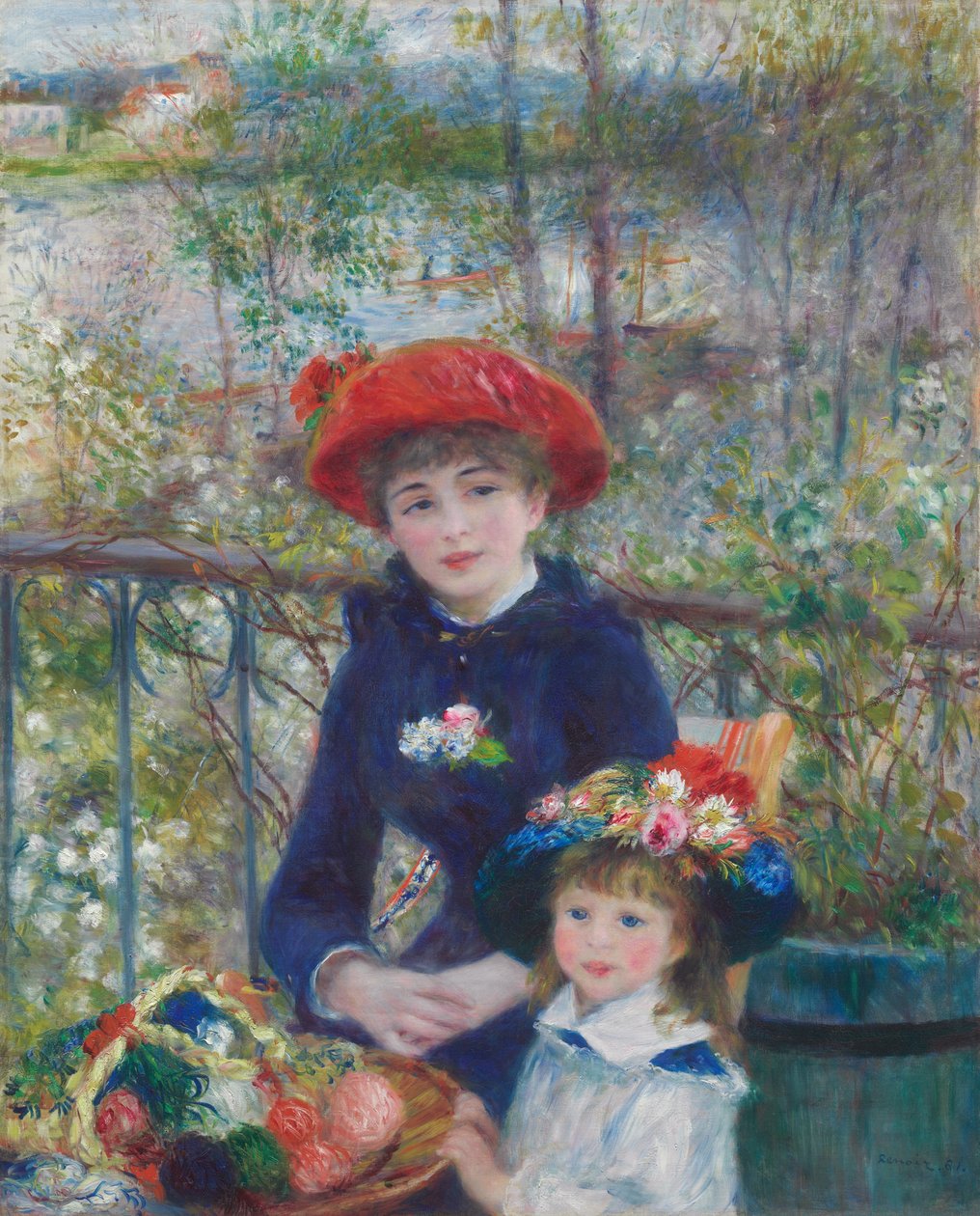 To søstre (på terrassen) af Pierre Auguste Renoir
