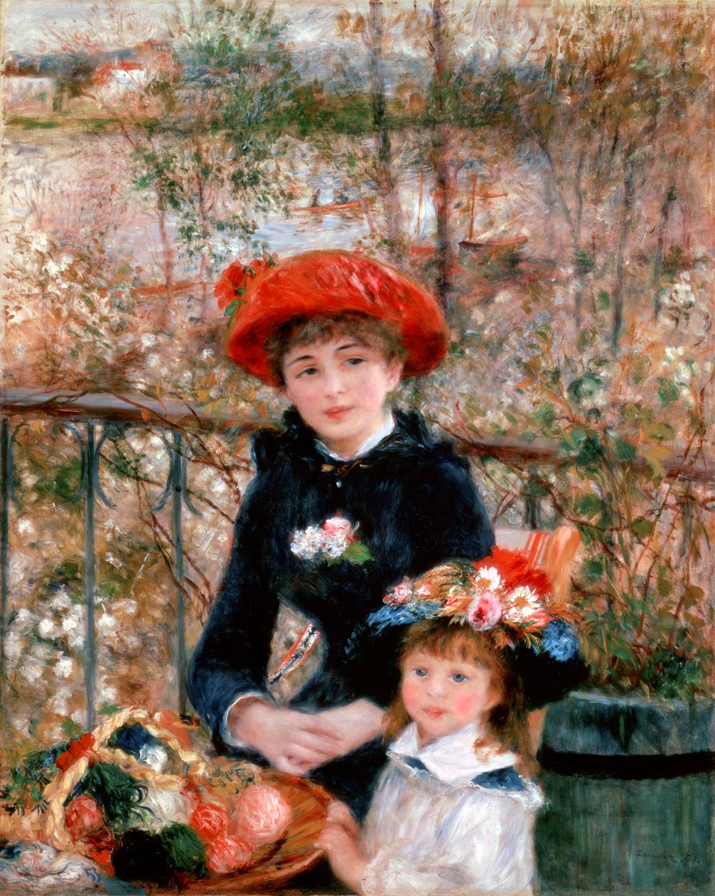 To søstre på terrassen, 1881. af Pierre Auguste Renoir