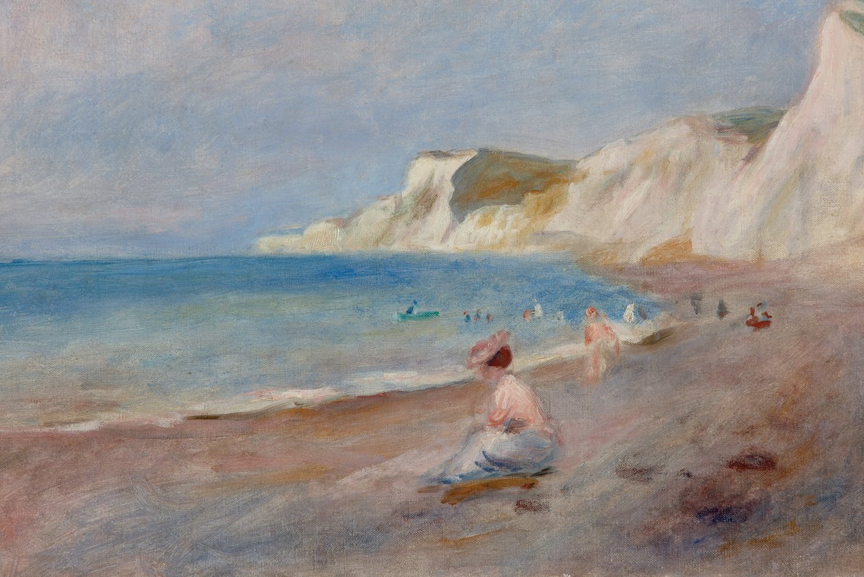 Varengeville Strand; La Plage de Varengeville, ca. 1880 af Pierre Auguste Renoir