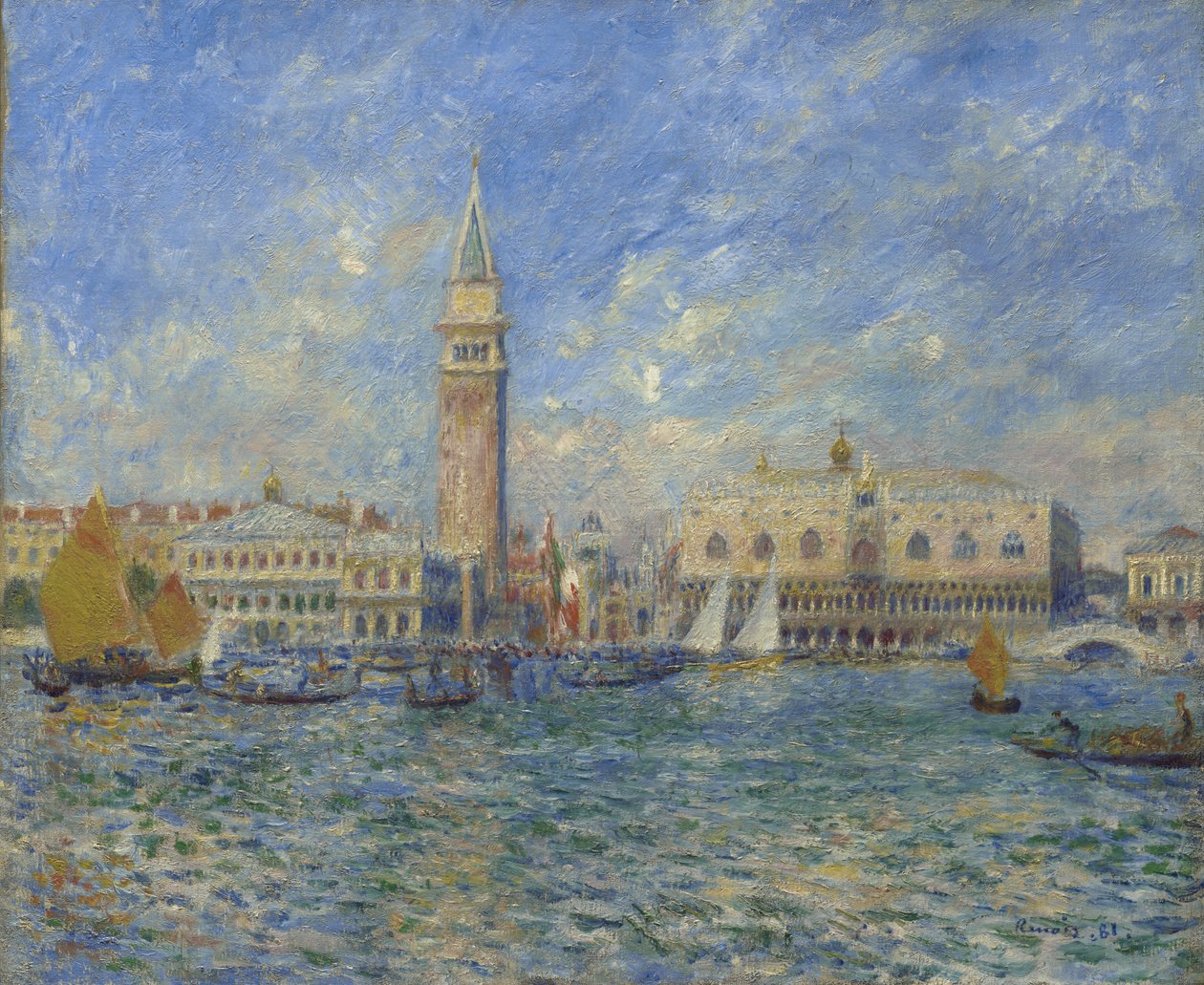 Venedig, Dogepaladset af Pierre Auguste Renoir