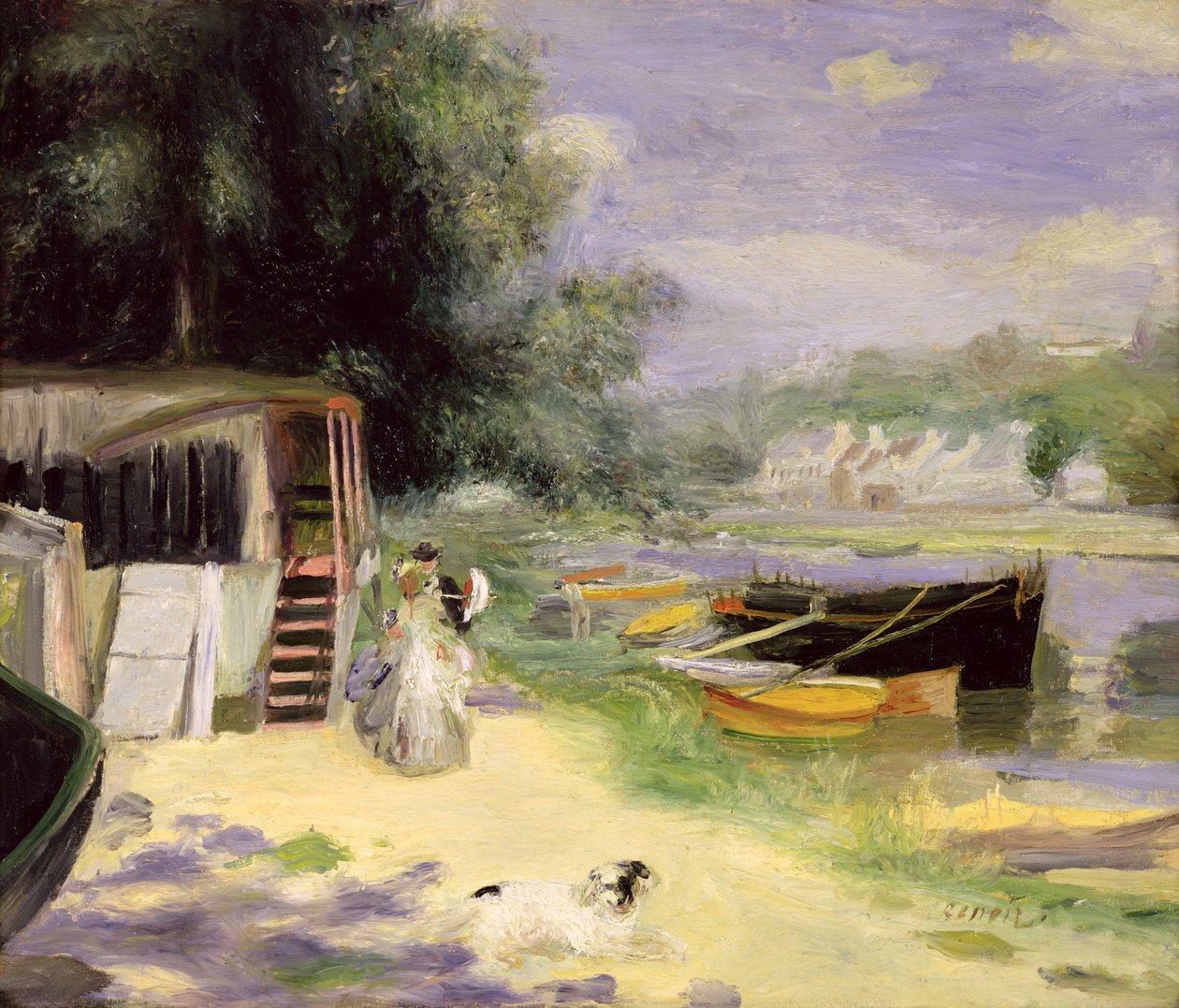 Udsigt over Bougival af Pierre Auguste Renoir