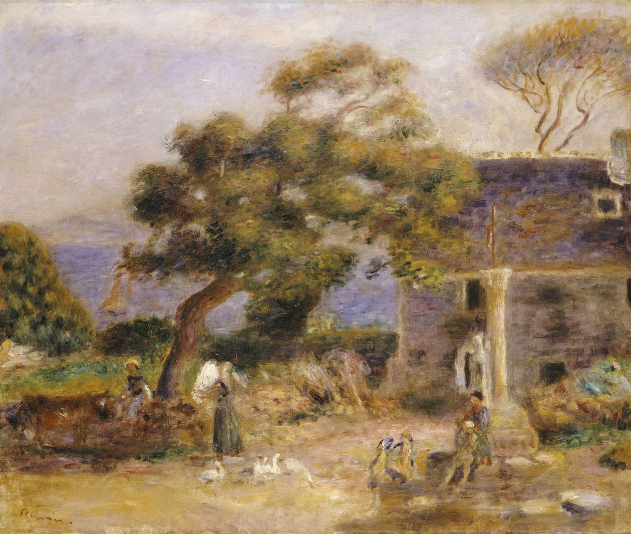 Udsigt over Treboul, ca. 1895 af Pierre Auguste Renoir