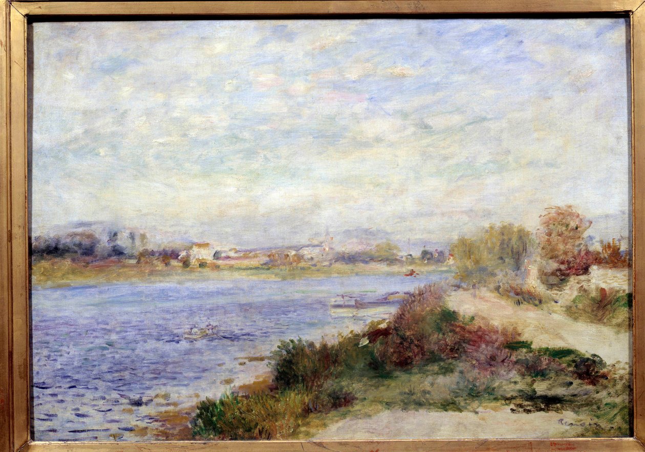 Udsigt over Seinen i Argenteuil Maleri af Pierre Auguste Renoir (1841-1919) 1873 Søn. 0,46x0,65 m Paris, musee d