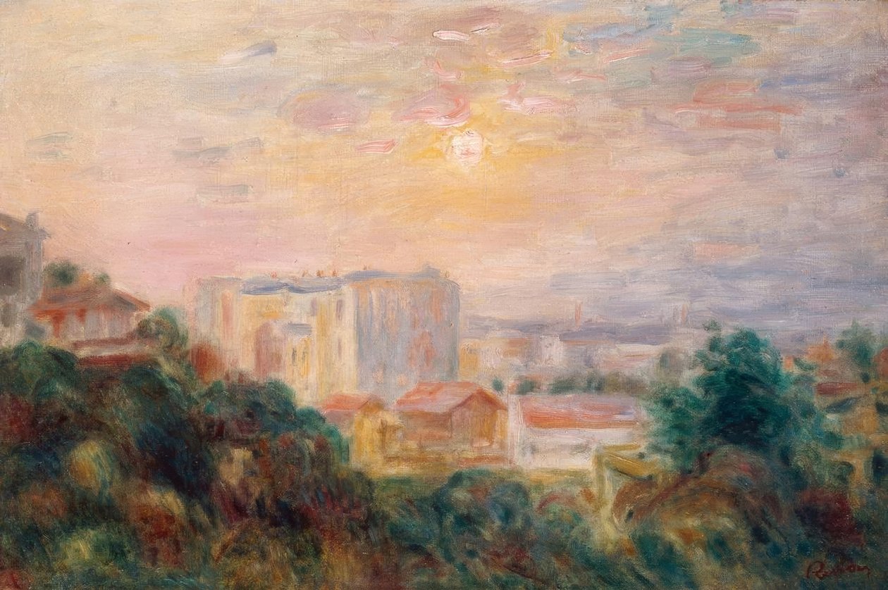 Udsigt over Montmartre af Pierre Auguste Renoir
