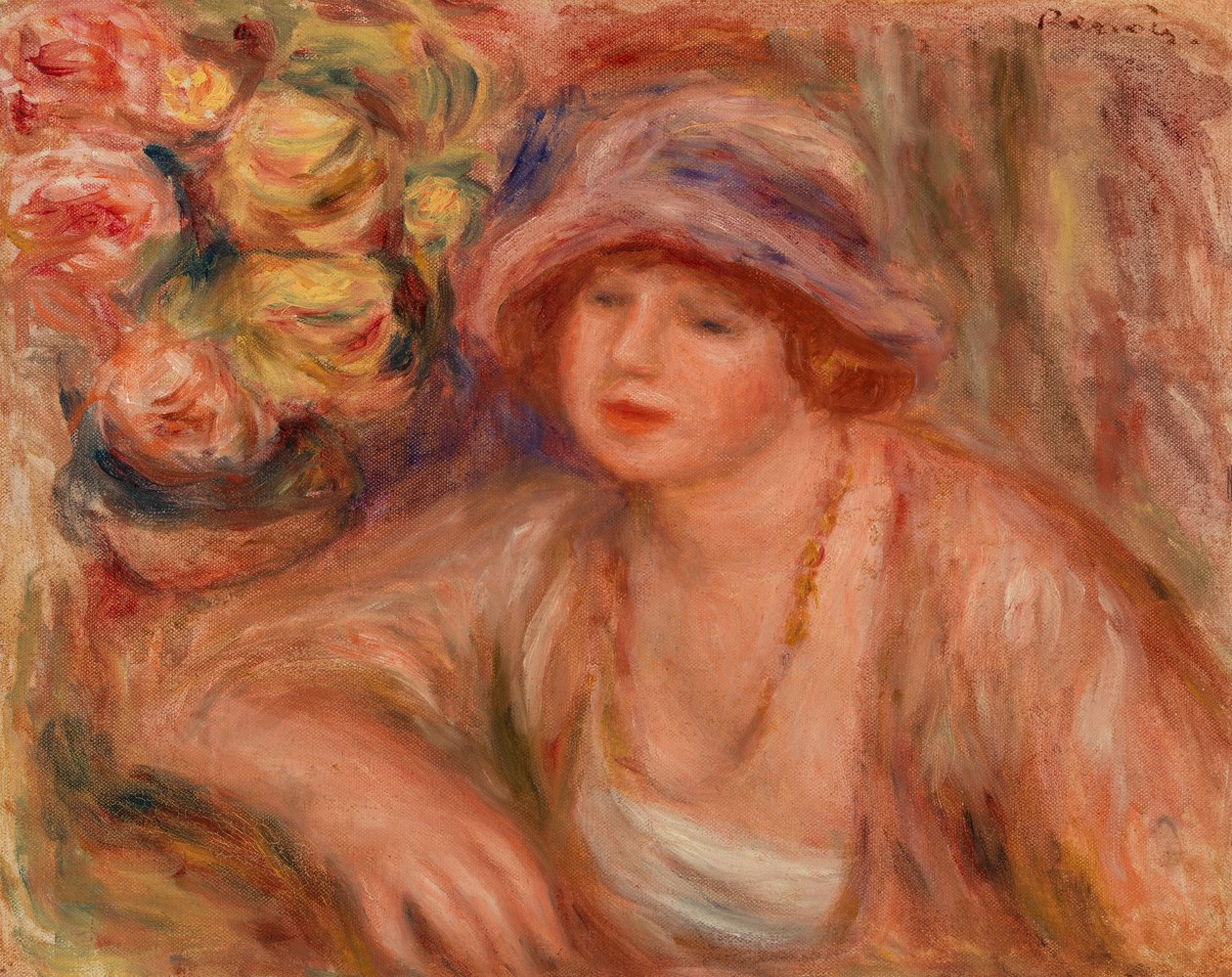Kvinde læner af Pierre Auguste Renoir