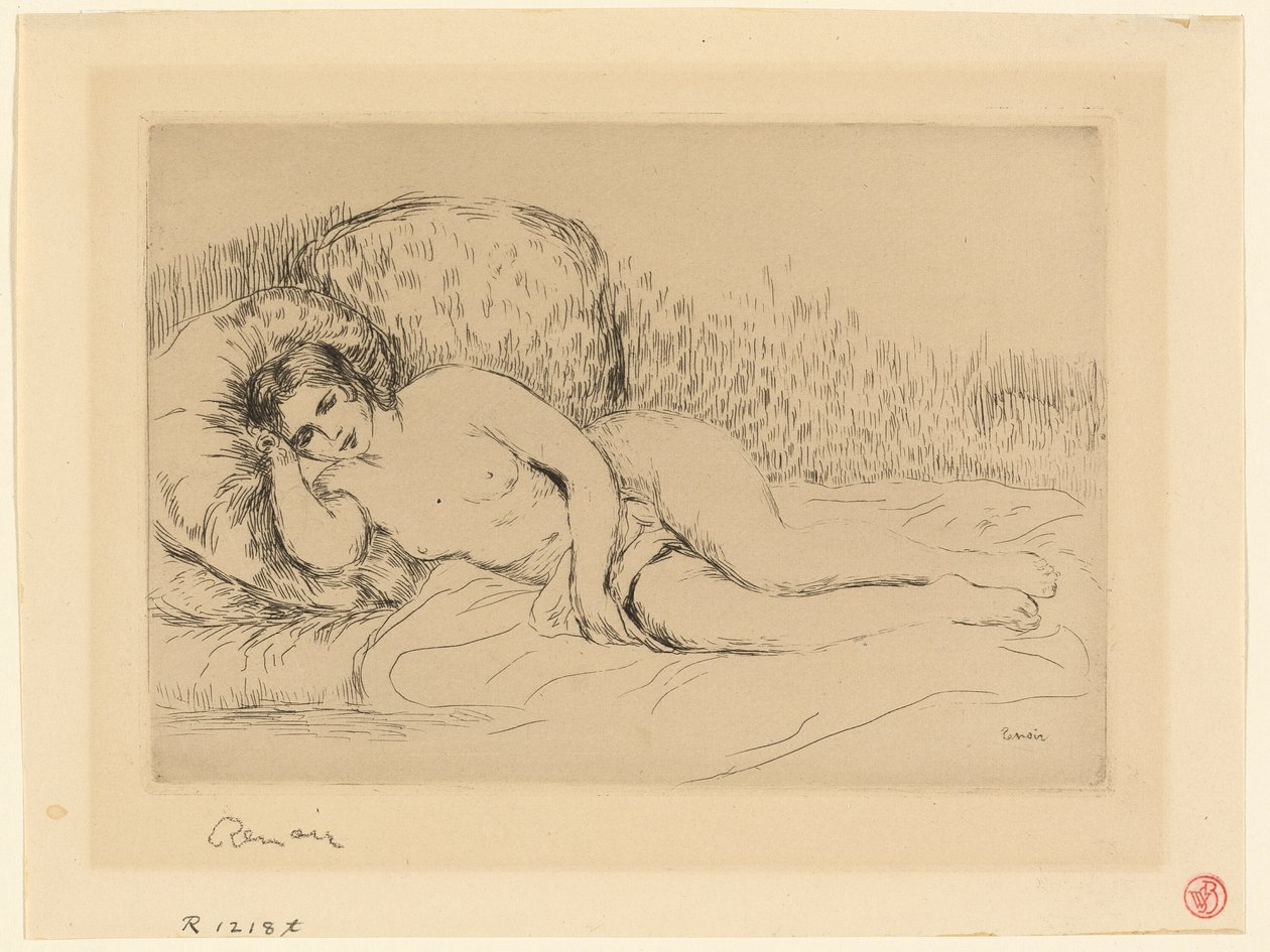 Kvinde tilbagelænet, til venstre af Pierre Auguste Renoir