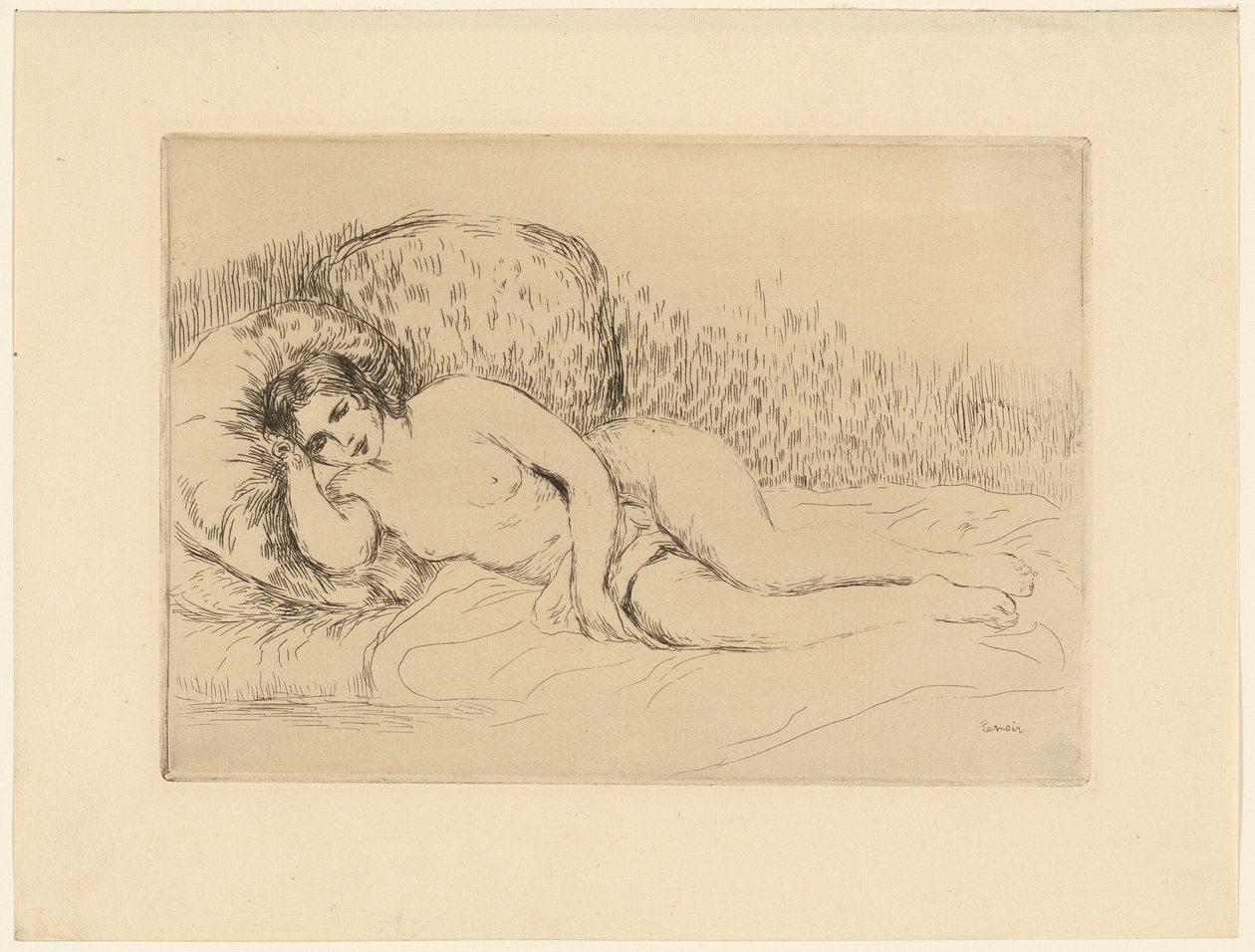 Kvinde tilbagelænet, til venstre af Pierre Auguste Renoir