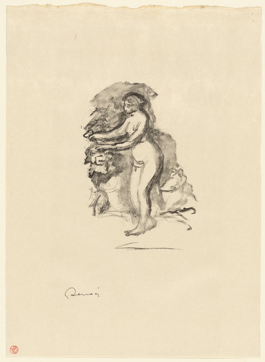 Kvinde med Grapevine af Pierre Auguste Renoir