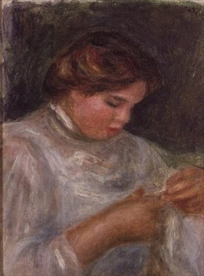 Kvinde med saks af Pierre Auguste Renoir
