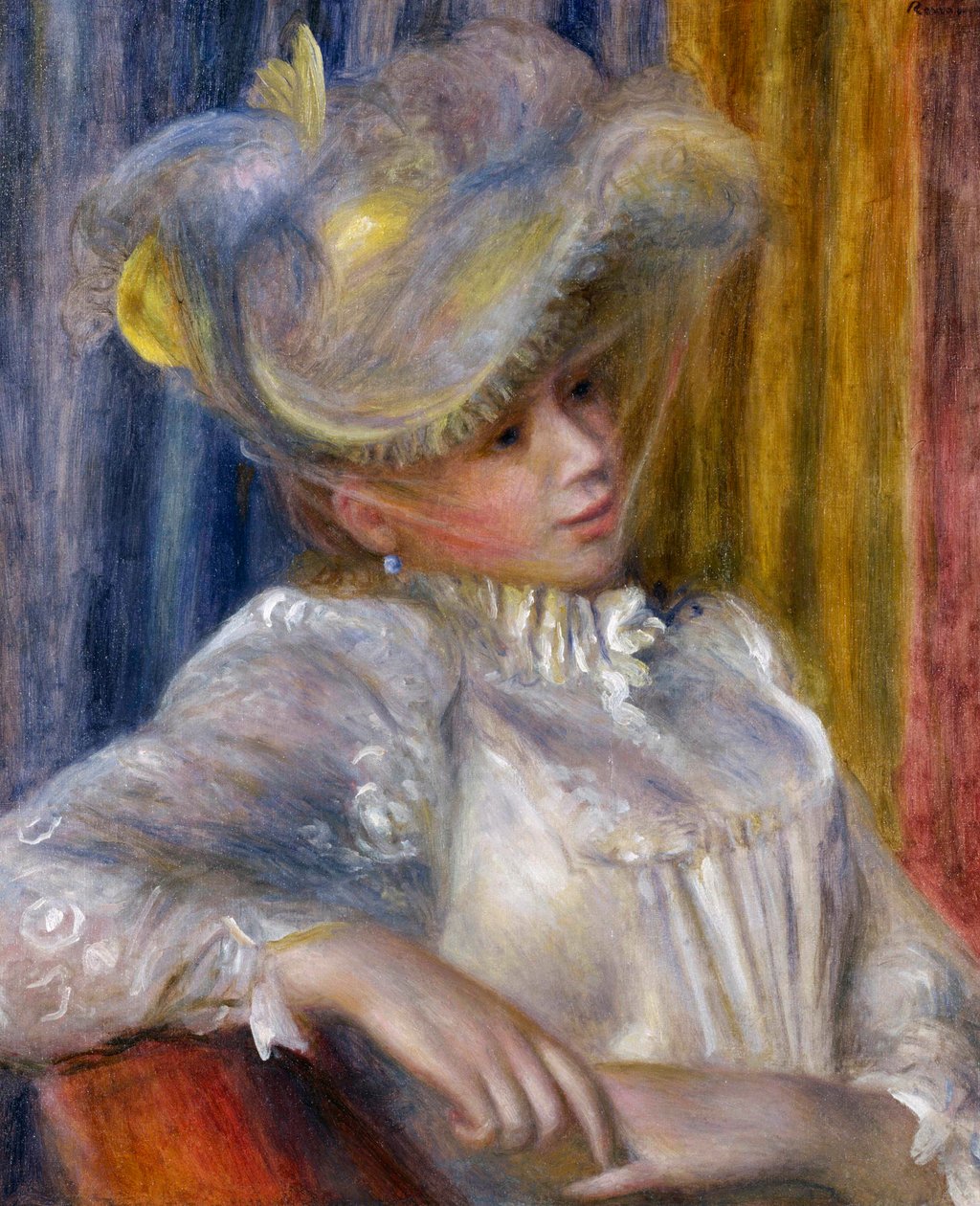 Kvinde med hat Kvinde med hat, 1891 af Pierre Auguste Renoir