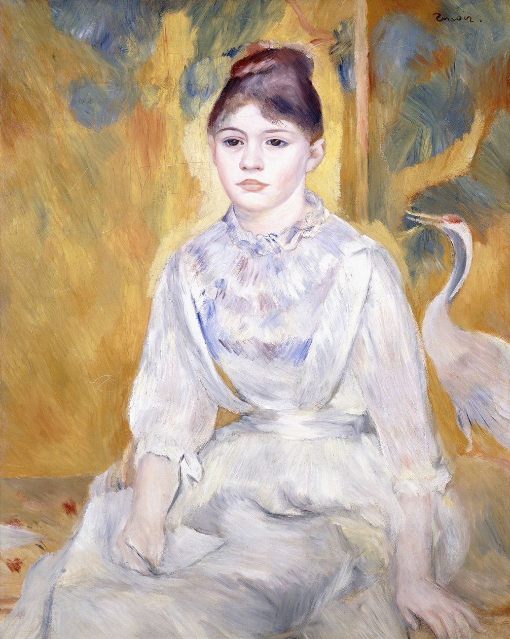 Ung pige med en svane, 1886 af Pierre Auguste Renoir