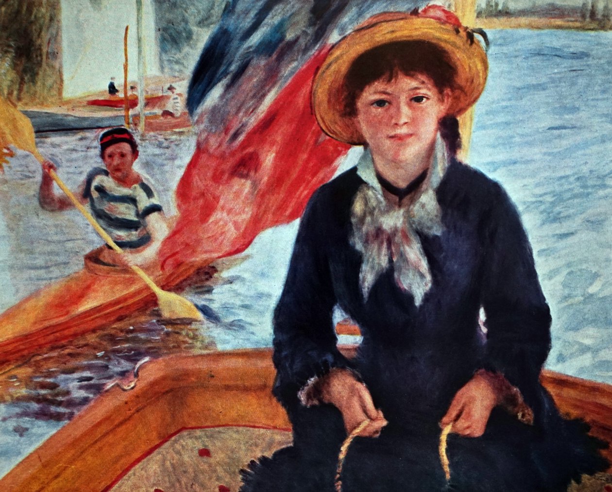 Ung kvinde i en båd (Lise Trehot) af Pierre Auguste Renoir