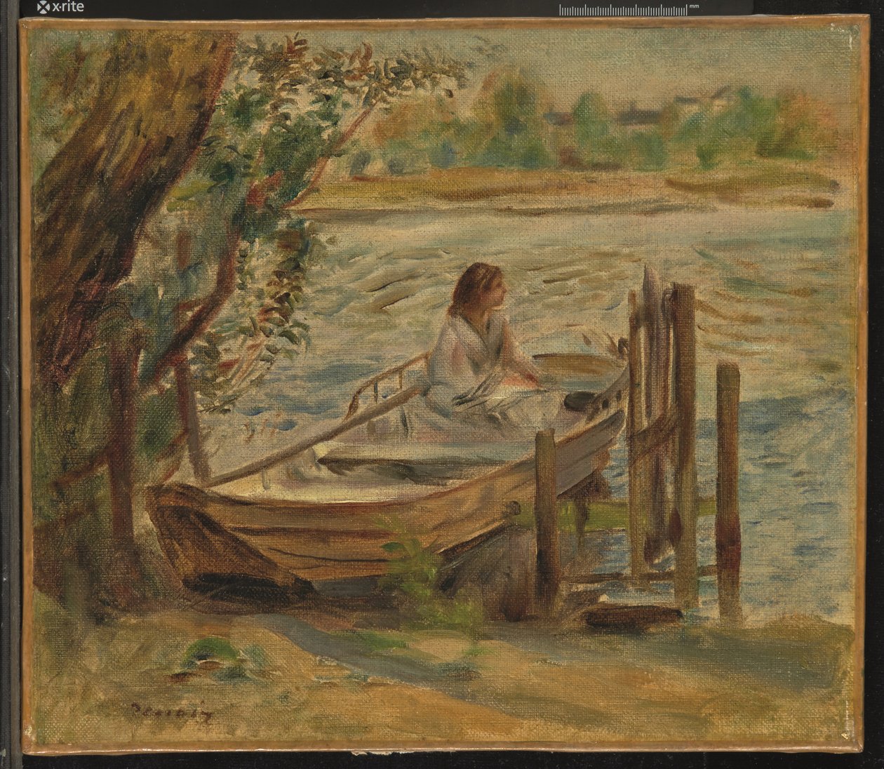 Ung kvinde i en båd af Pierre Auguste Renoir