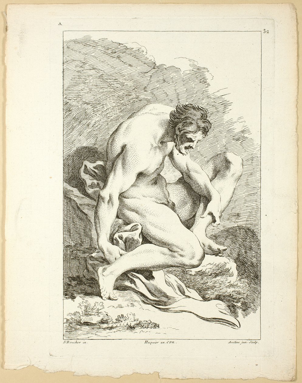 Figur, fra First Book of Academie Figurer indgraveret til dels af professorerne fra det kongelige akademi af Pierre Aveline