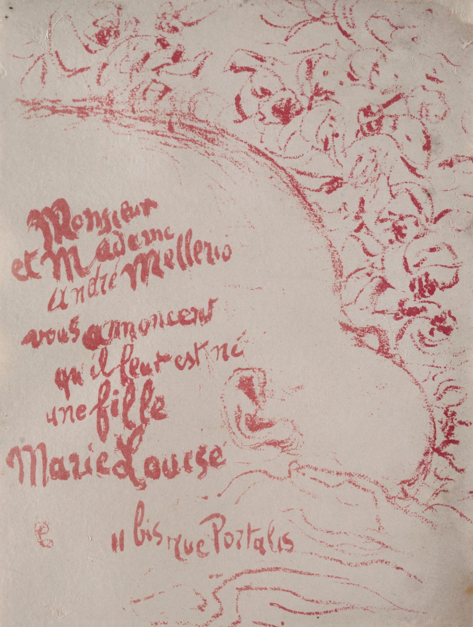 Bekendtgørelse om en fødsel, 1898. af Pierre Bonnard