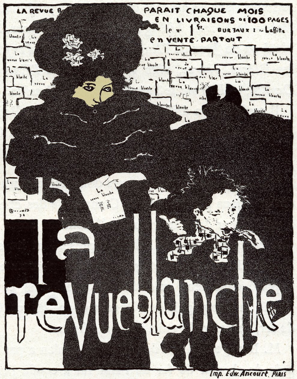 Kunst. Revyen Blanche. Plakat af Pierre Bonnard, Frankrig af Pierre Bonnard