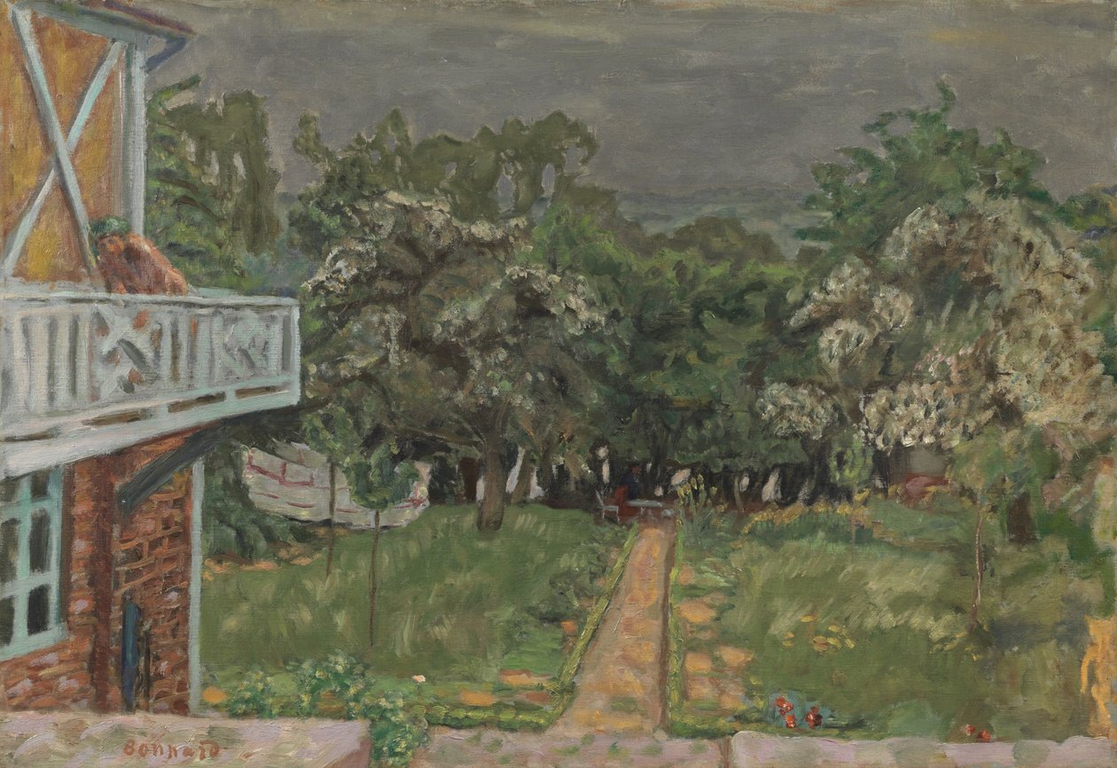 Blå altan af Pierre Bonnard