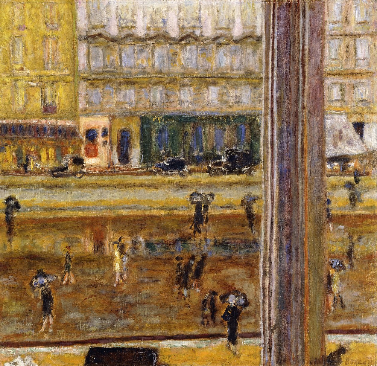 Boulevard des Batignolles (Regnen), ca. 1926 (olie på lærred) af Pierre Bonnard