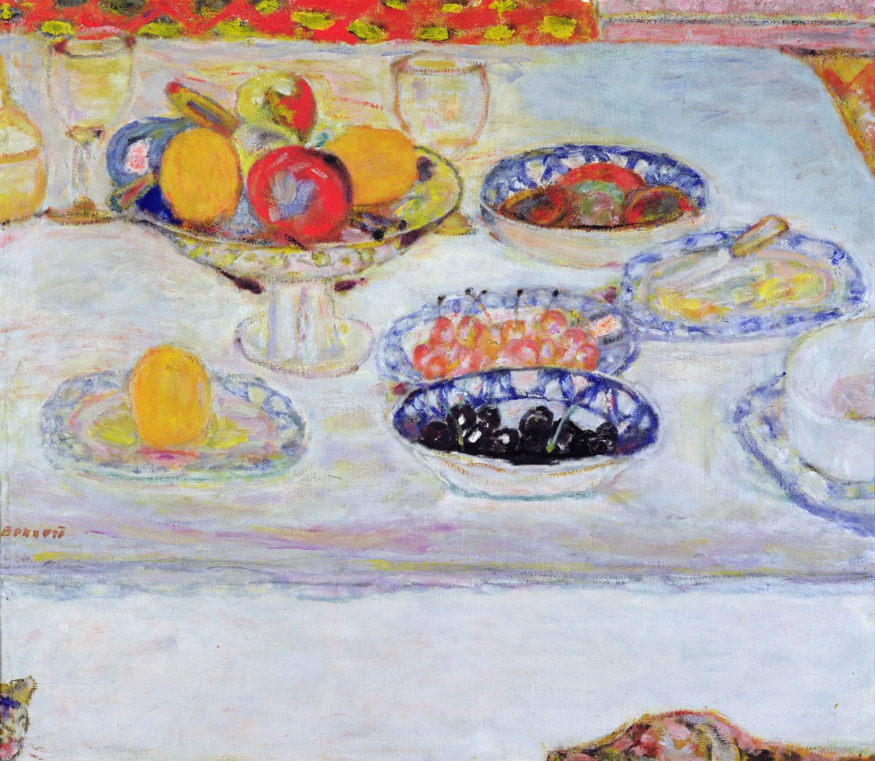 Skål og tallerkener med frugt, 1930-32 af Pierre Bonnard